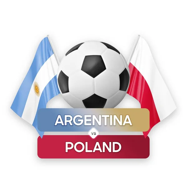 阿根廷对波兰国家足球队足球比赛概念 — 图库照片