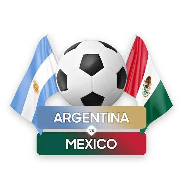 stock image Argentina vs Mexico national teams soccer football match competition concept.