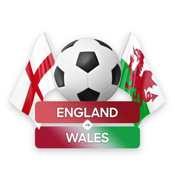 Inglaterra Wales Equipos Nacionales Fútbol Fútbol Partido Concepto Competición — Foto de Stock