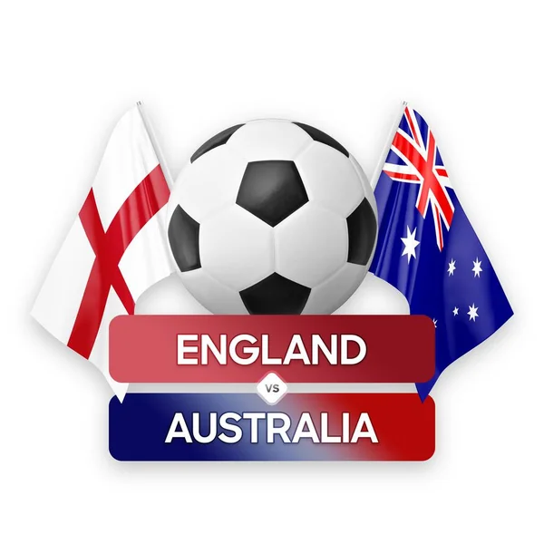 Inghilterra Australia Squadre Nazionali Calcio Partita Calcio Concetto Competizione — Foto Stock