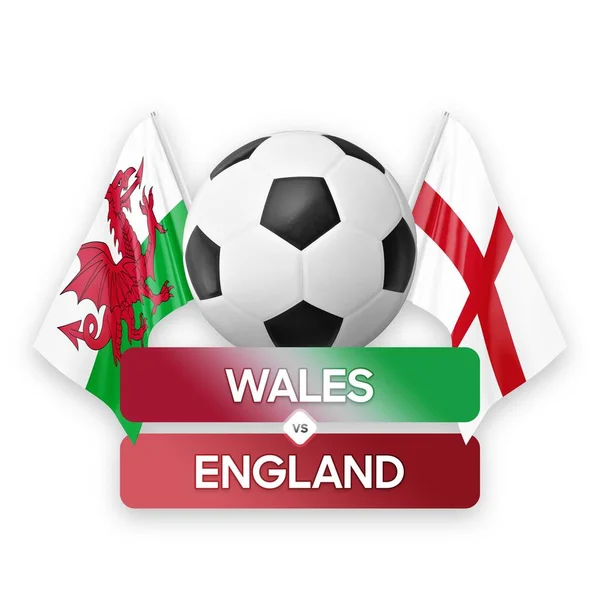 Fußball Länderspiel Wales England — Stockfoto