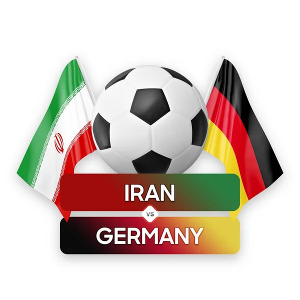 Iran vs Germany national teams soccer football match competition concept.