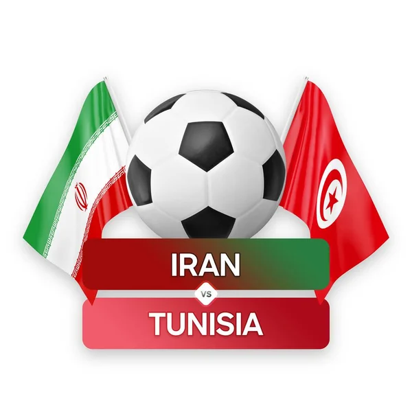 Iran vs Tunisia national teams soccer football match competition concept.