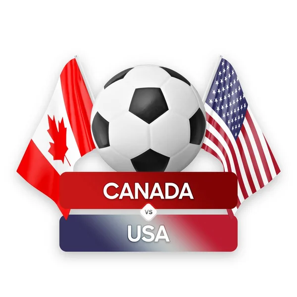 Kanada Usa Národní Týmy Fotbalový Zápas Soutěžní Koncept — Stock fotografie