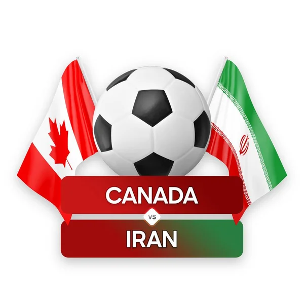 Canada vs Iran national teams soccer football match competition concept.