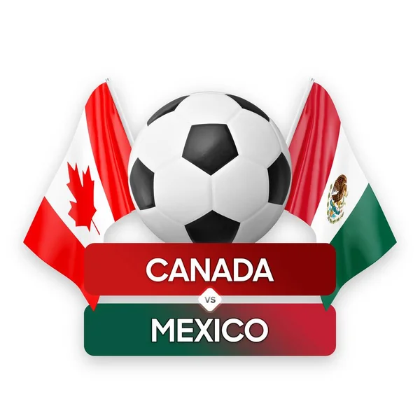 加拿大对墨西哥国家足球队足球比赛概念 — 图库照片