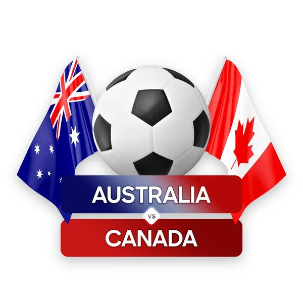 Australien Kanada Landslag Fotboll Match Tävling Koncept — Stockfoto