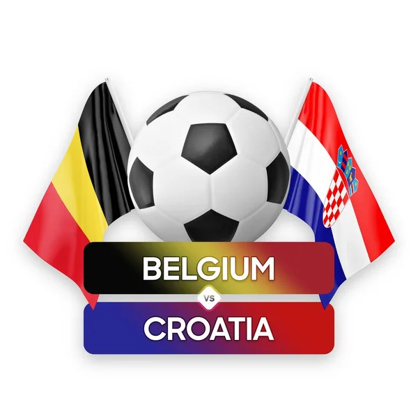 Сборная Бельгии Хорватии Футболу — стоковое фото