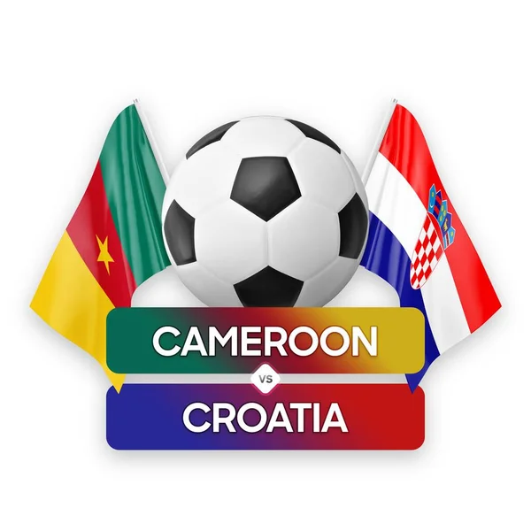 Camerun Croazia Squadre Nazionali Partita Calcio Concetto Competizione — Foto Stock