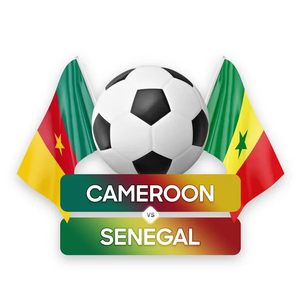 Kamerun Szenegál Nemzeti Csapatok Futball Mérkőzés Verseny Koncepció — Stock Fotó
