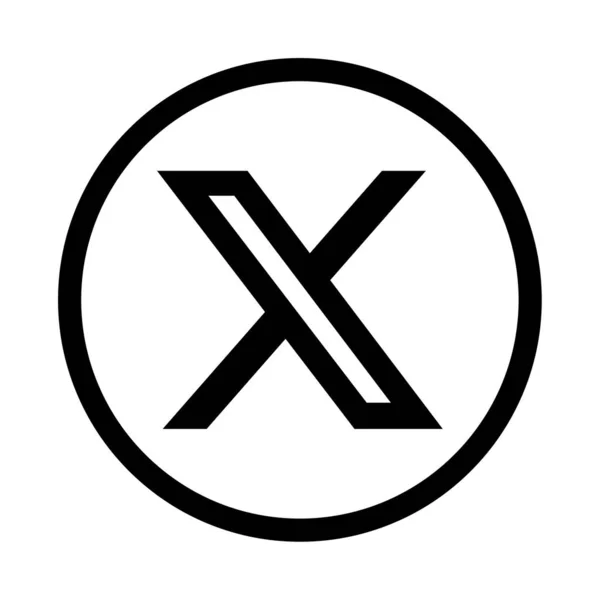 Twitter Social Media Platform Иконка Вектор Логотипа Черном Фоне — стоковый вектор