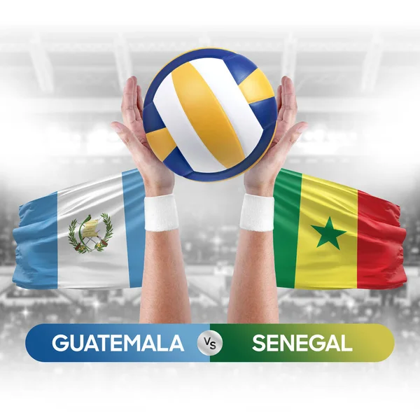 Guatemala vs Senegal national teams volleyball volley ball match competition concept.