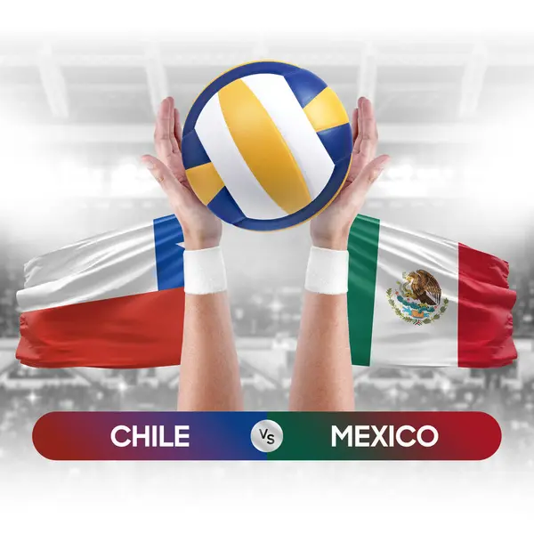 Chile México Concepto Competición Partidos Voleibol Equipos Nacionales —  Fotos de Stock