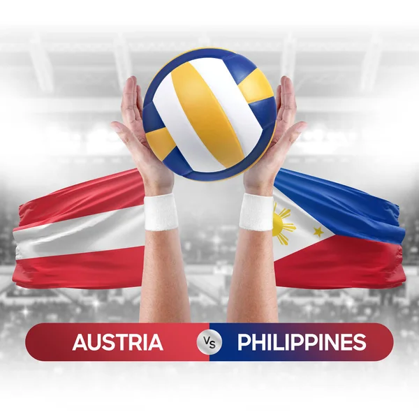 Austria Philippines National Teams Volleyball Volley Ball Match Competition Concept — Stock Photo, Image