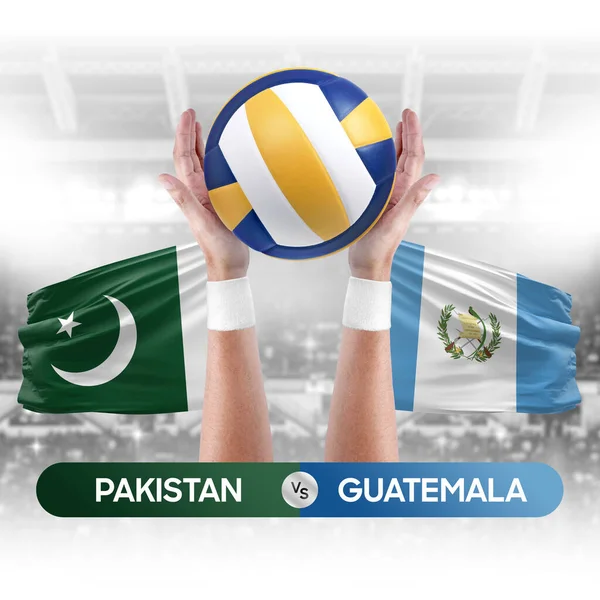 Pakistan vs Guatemala national teams volleyball volley ball match competition concept.
