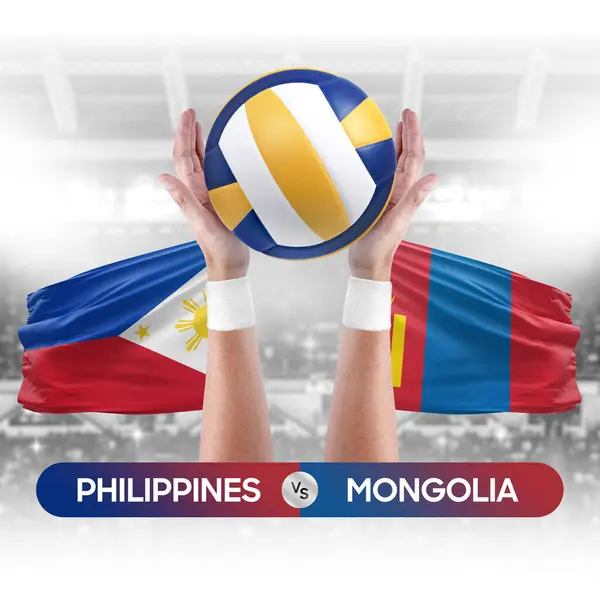 Philippines Mongolia National Teams Volleyball Volley Ball Match Competition Concept — Stock Photo, Image