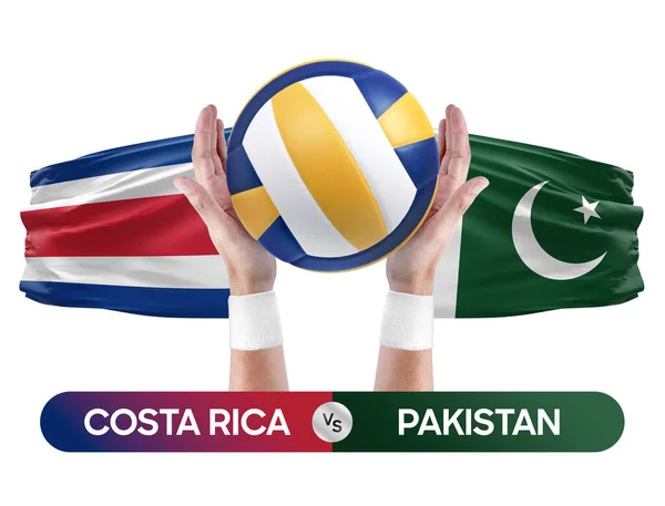 stock image Costa Rica vs Pakistan national teams volleyball volley ball match competition concept.