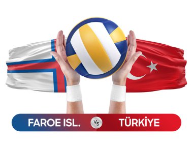 Faroe Adaları, Türkiye milli takımlarına karşı voleybol voleybol maçı konsepti.