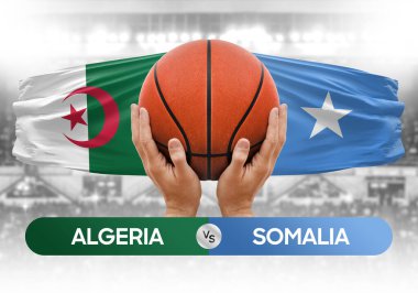 Cezayir, Somali milli basketbol takımlarına karşı basketbol topu yarışma kupası konsepti