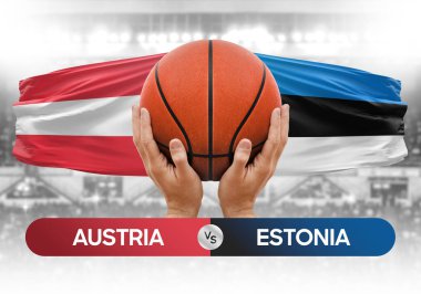Avusturya, Estonya 'ya karşı milli basketbol takımları basketbol topu yarışma kupası imajı