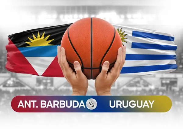 Antigua and Barbuda vs Uruguay national basketball teams basket ball match competition cup concept image
