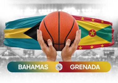 Bahamalar Grenada Millî Basketbol Takımı 'na karşı Basketbol Maçı Kupası konsepti