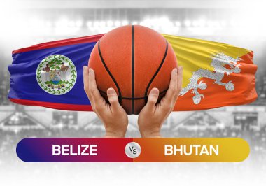 Belize vs Bhutan Millî Basketbol Takımı basketbol maçı kupası konsepti