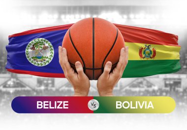 Belize vs Bolivya Millî Basketbol Takımı basketbol maçı kupası konsepti