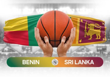 Benin, Sri Lanka 'ya karşı milli basketbol takımları basketbol maçı kupası konsepti