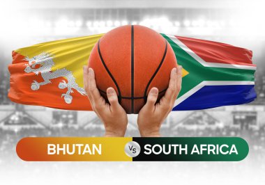 Butan, Güney Afrika 'ya karşı milli basketbol takımları basketbol maçı kupası konsepti