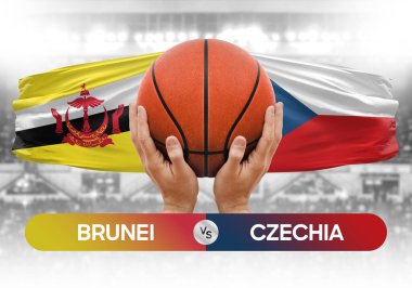 Brunei, Çek milli basketbol takımlarına karşı basketbol topu yarışma kupası konsepti imajı