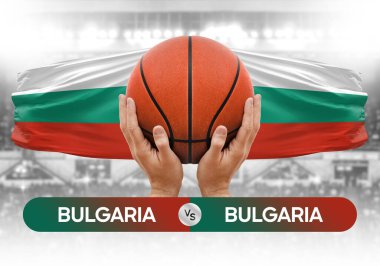 Bulgaristan, Bulgaristan milli basketbol takımlarına karşı basketbol topu yarışma kupası konsepti imajı