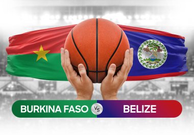 Burkina Faso, Belize 'ye karşı milli basketbol takımları basketbol topu yarışma kupası konsepti