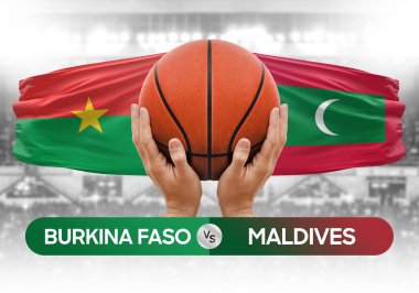 Burkina Faso, Maldivler 'e karşı milli basketbol takımları basketbol topu yarışma kupası konsepti