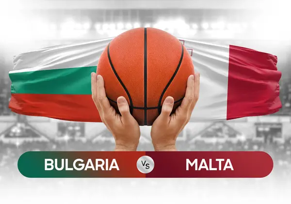 stock image Bulgaria vs Malta national basketball teams basket ball match competition cup concept image