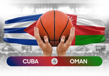 Küba, Umman milli basketbol takımlarına karşı basketbol topu yarışma kupası konsepti
