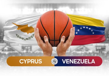 Kıbrıs, Venezuela 'ya karşı milli basketbol takımları basketbol topu yarışma kupası konsepti