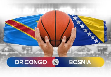 Dr Kongo, Bosna Millî Basketbol Takımı 'na karşı basketbol topu yarışma kupası konsepti