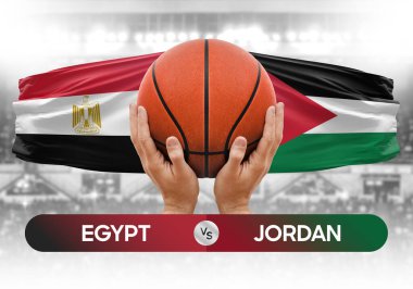 Mısır, Jordan milli basketbol takımlarına karşı basketbol topu yarışma kupası konsepti