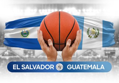 El Salvador, Guatemala milli basketbol takımlarına karşı basketbol topu yarışma kupası konsepti