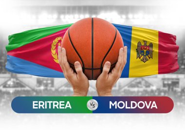 Eritrea, Moldova Millî Basketbol Takımı 'na karşı Basketbol Maçı Kupası konsepti