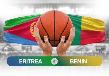 Eritrea, Benin Millî Basketbol Takımı 'na karşı basketbol topu yarışma kupası konsepti