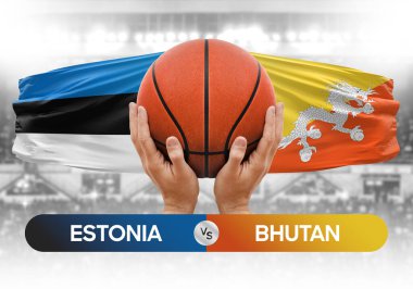 Estonya, Bhutan Millî Basketbol Takımı 'na karşı Basketbol Maçı Kupası konsepti