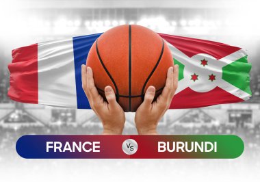 Fransa, Burundi Millî Basketbol Takımı 'na karşı Basketbol Maçı Kupası konsepti