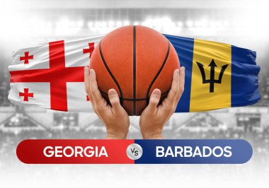 Georgia, Barbados Millî Basketbol Takımı 'na karşı Basketbol Şampiyonası konsepti