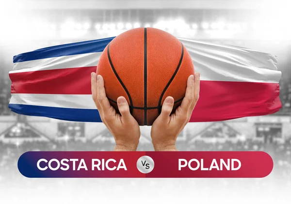 Costa Rica vs Poland national basketball teams basket ball match competition cup concept image