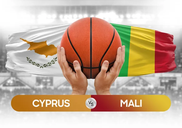Cyprus vs Mali national basketball teams basket ball match competition cup concept image