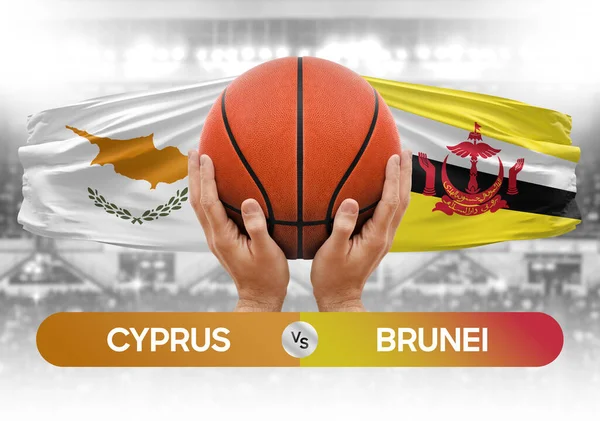 Cyprus vs Brunei national basketball teams basket ball match competition cup concept image