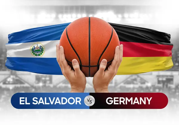 El Salvador vs Germany national basketball teams basket ball match competition cup concept image