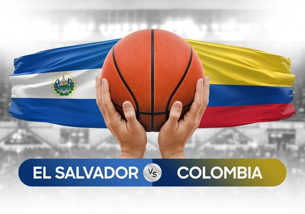 Salvador Colombia Baloncesto Equipos Nacionales Baloncesto Partido Competición Copa Concepto — Foto de Stock